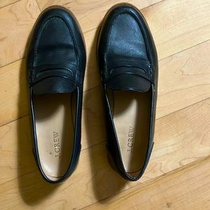 J Crew The Ryan Penny Loafer in Leather. Black.